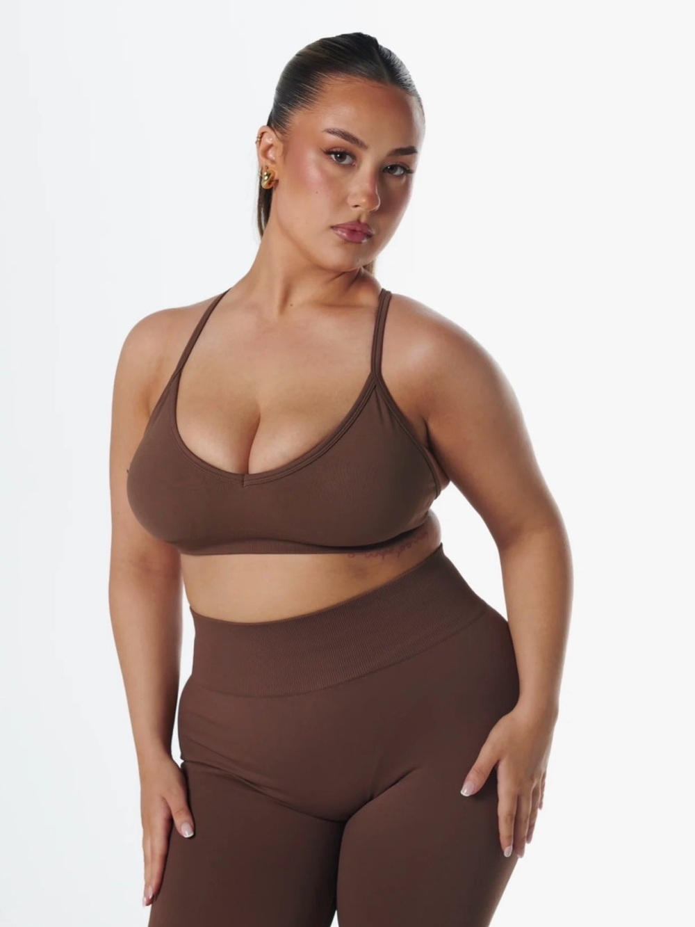 Velocity Signature Chocolate Seamless Padded Bralette